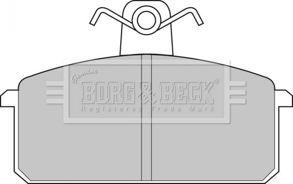 BORG & BECK Комплект тормозных колодок, дисковый тормоз BBP1348